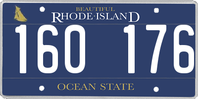 RI license plate 160176