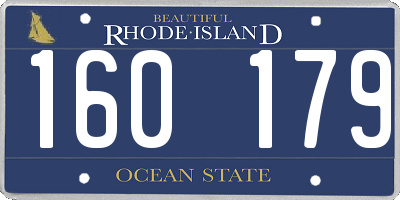 RI license plate 160179