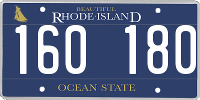 RI license plate 160180