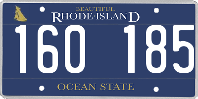 RI license plate 160185