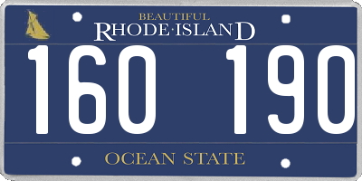 RI license plate 160190