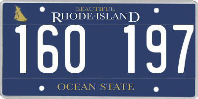 RI license plate 160197