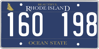 RI license plate 160198