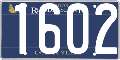 RI license plate 1602