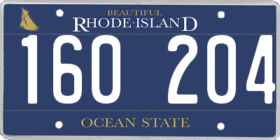 RI license plate 160204