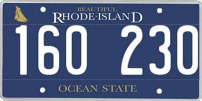 RI license plate 160230