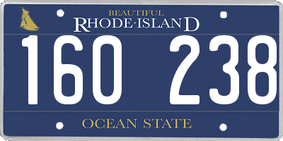 RI license plate 160238