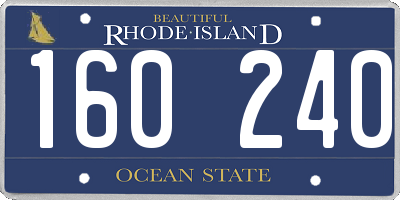 RI license plate 160240