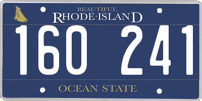 RI license plate 160241