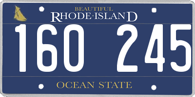 RI license plate 160245
