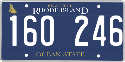 RI license plate 160246