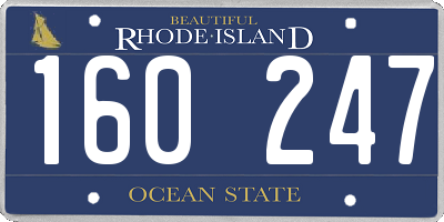 RI license plate 160247