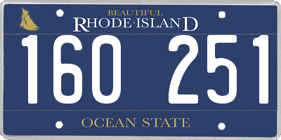 RI license plate 160251