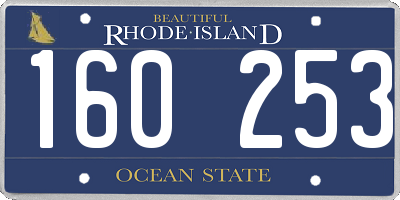 RI license plate 160253
