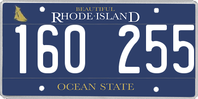 RI license plate 160255