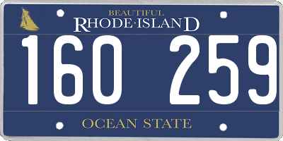 RI license plate 160259