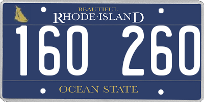 RI license plate 160260