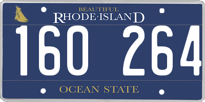 RI license plate 160264