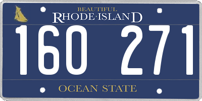 RI license plate 160271