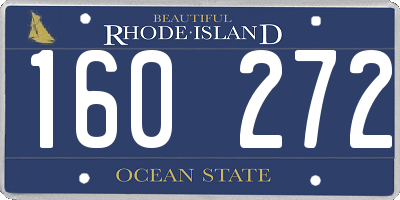 RI license plate 160272