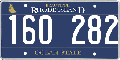 RI license plate 160282