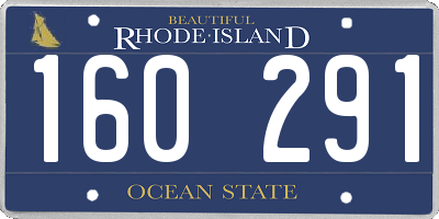 RI license plate 160291