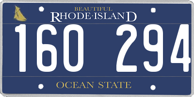 RI license plate 160294