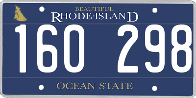 RI license plate 160298