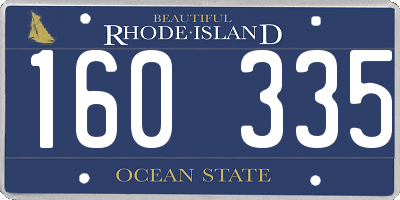 RI license plate 160335