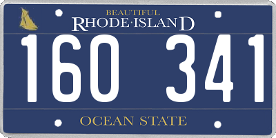 RI license plate 160341