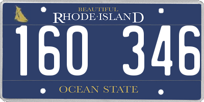 RI license plate 160346