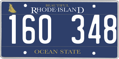 RI license plate 160348