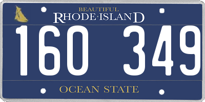 RI license plate 160349