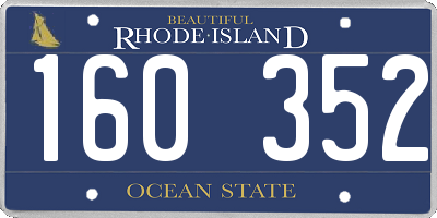 RI license plate 160352