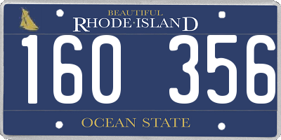 RI license plate 160356