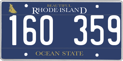 RI license plate 160359