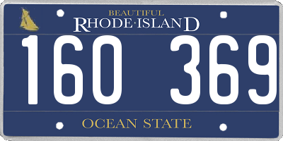 RI license plate 160369