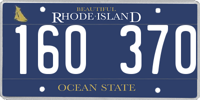RI license plate 160370