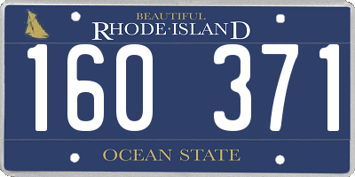 RI license plate 160371