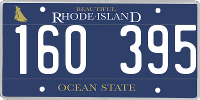 RI license plate 160395