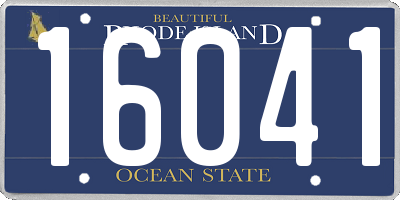RI license plate 16041