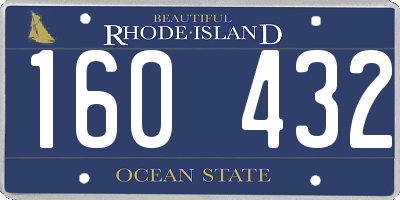 RI license plate 160432