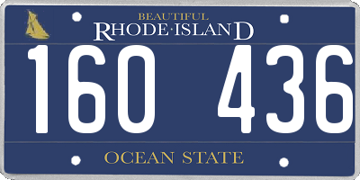 RI license plate 160436