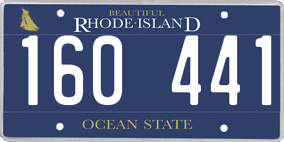 RI license plate 160441