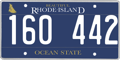 RI license plate 160442