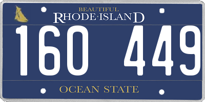 RI license plate 160449