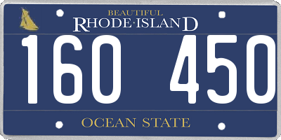 RI license plate 160450