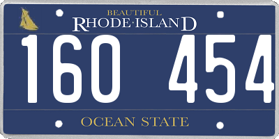 RI license plate 160454