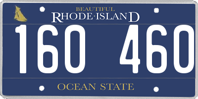 RI license plate 160460