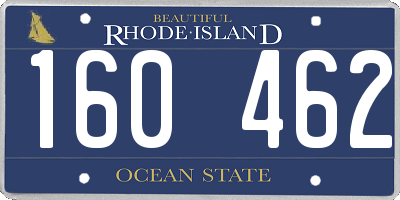 RI license plate 160462